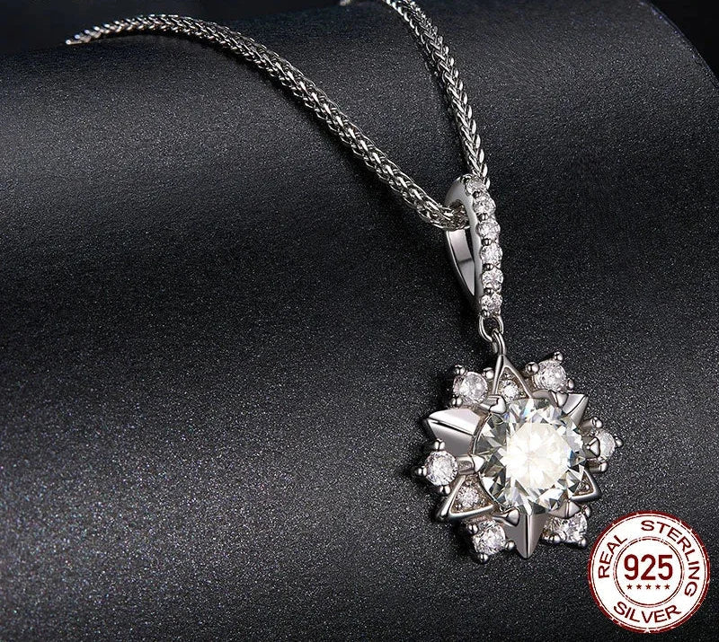 Celestial Sparkle 1ct Moissanite Sterling Silver Star Pendant Necklace