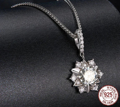 Celestial Sparkle 1ct Moissanite Sterling Silver Star Pendant Necklace