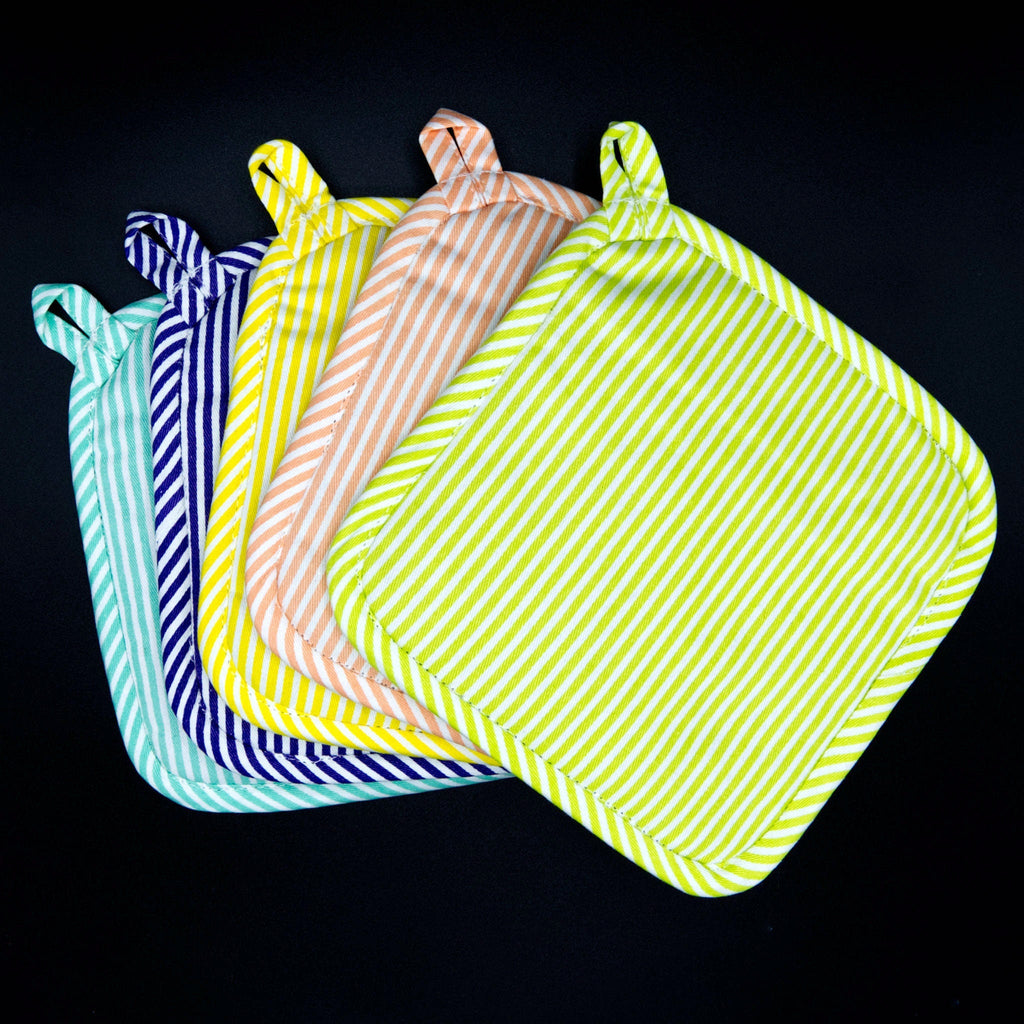 Banker Stripes-Oven Mitt and Pot Holder Set