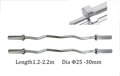 HAJEX Olympic and Standard Barbell Bars 4Ft, 5Ft, 6Ft and 7Ft