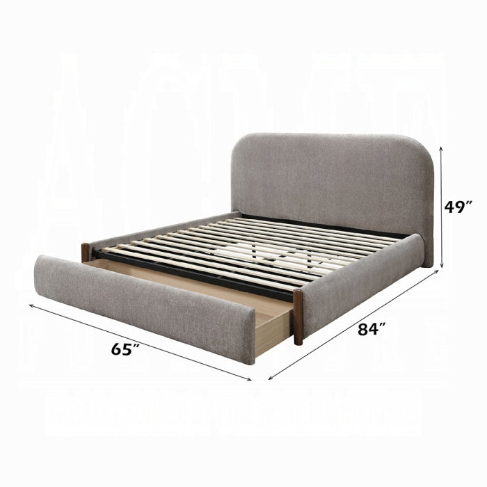 Tozko Platform Storage Bed - Grey
