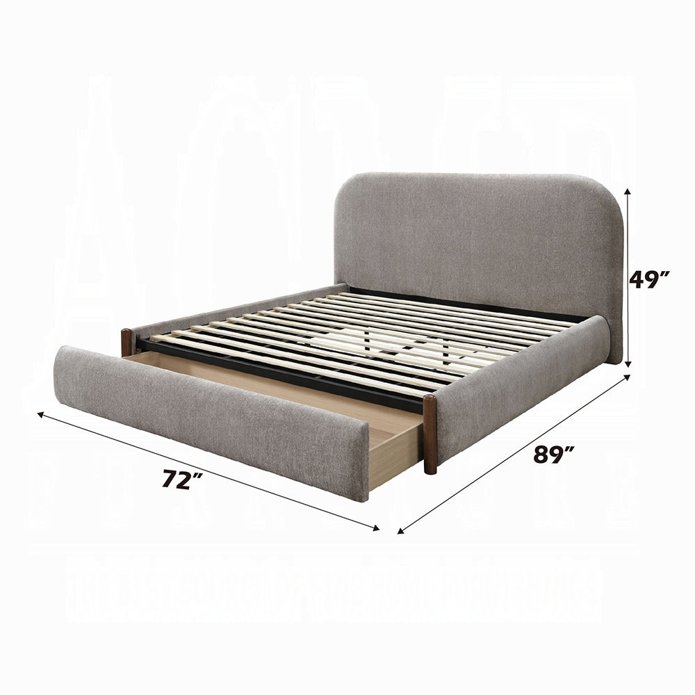 Tozko Platform Storage Bed - Grey
