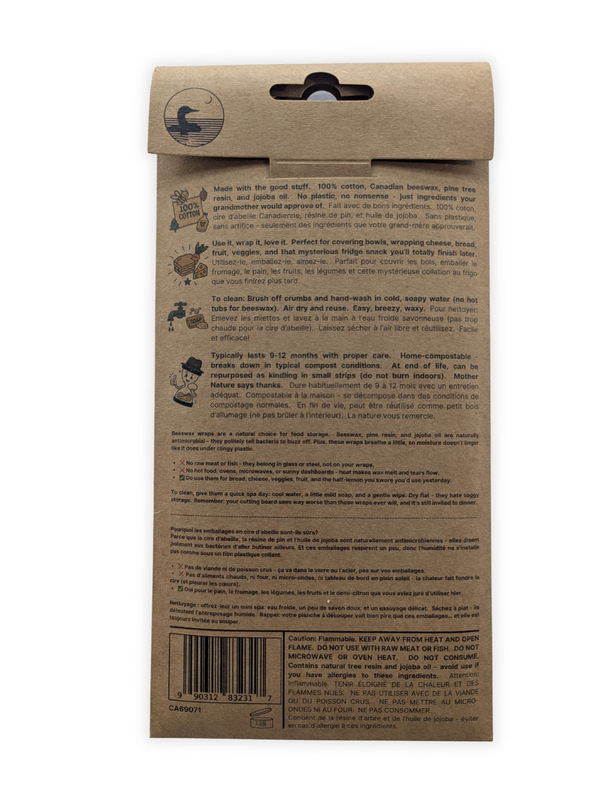 Thicker Reusable Beeswax Food Wraps - 3 Pack
