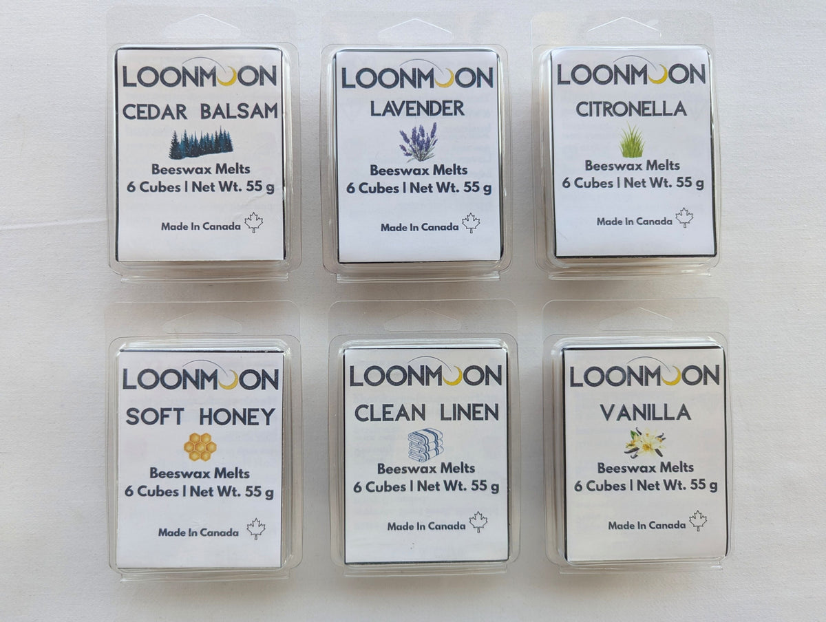 Hand-Poured Scented Beeswax Wax Melts - 6 Cubes, 55 g