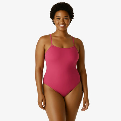Berry Open-Back One-Piece Performance Swimsuit by Norca