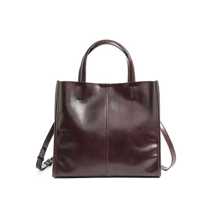 Genuine Leather High-End Womens Stylish And Versatile Handbag