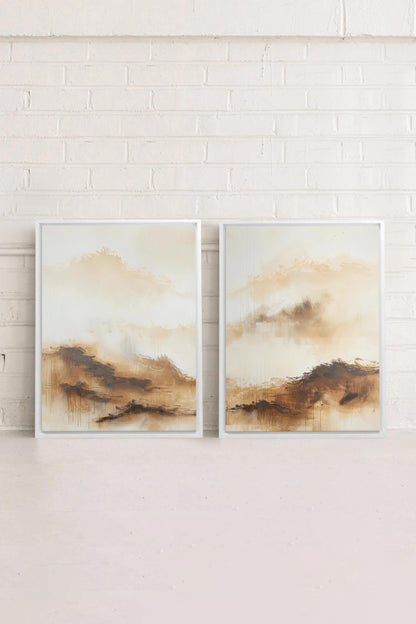AMBER WAVES DUO (2 Oeuvres sur toile étirée)
