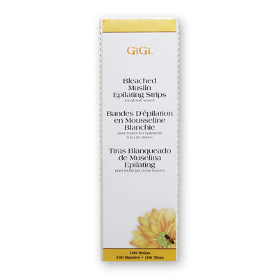 GiGi Bleached Muslin Strips Large 100 pkg