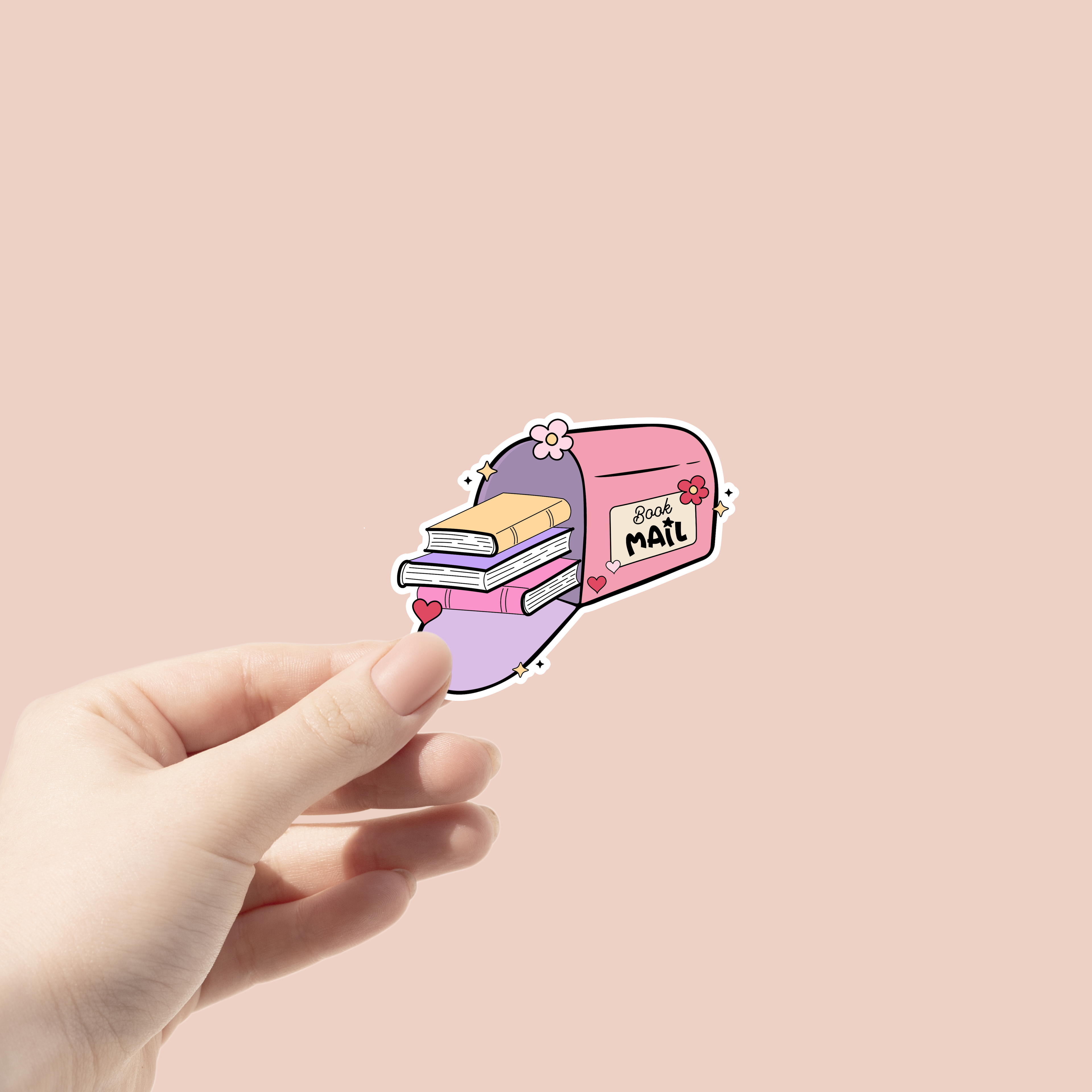 Book Mail mailbox Sticker