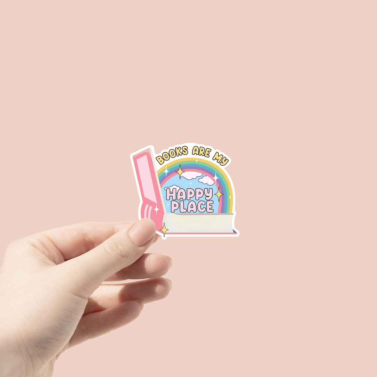 Books are my happy place sticker