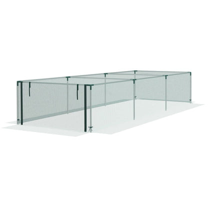 8' x 4' Plant Protection Cage with Zipper Roll-Up Door, Plant Protector from Animals with Galvanised Steel Frame