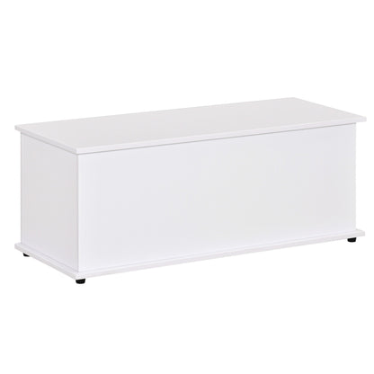 39.5" Storage Chest with 2 Safety Hinges, Storage Box Organizer with Flip-Top Lid, Entryway Storage Bench, Black