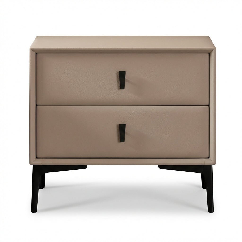 Brașov Two-Drawer Nightstand in Beige