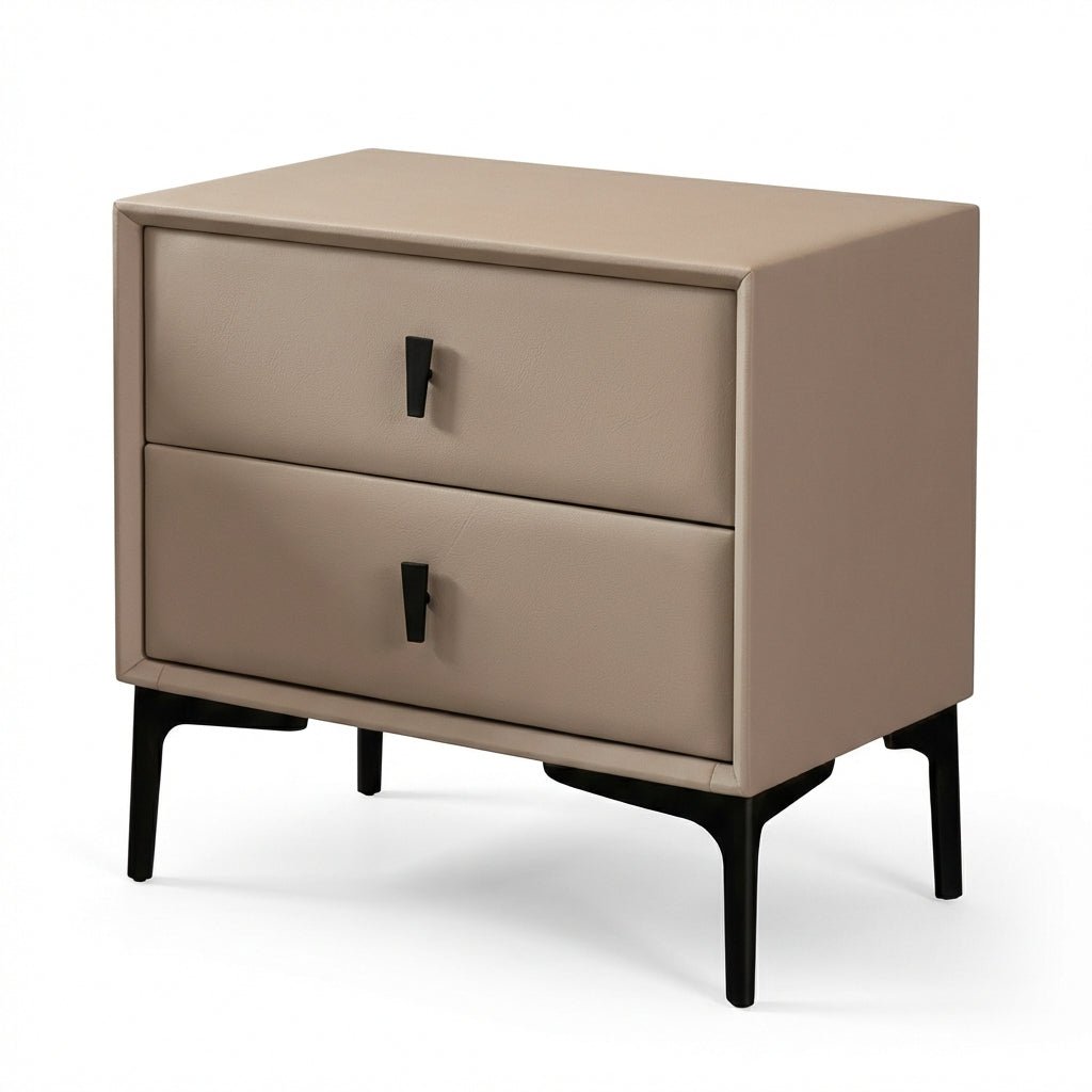 Brașov Two-Drawer Nightstand in Beige