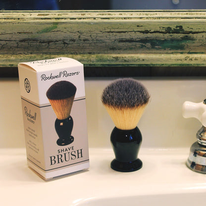 Rockwell Synthetic Shaving Brush, H:105, L:60, K:20mm, Black Acrylic Handle