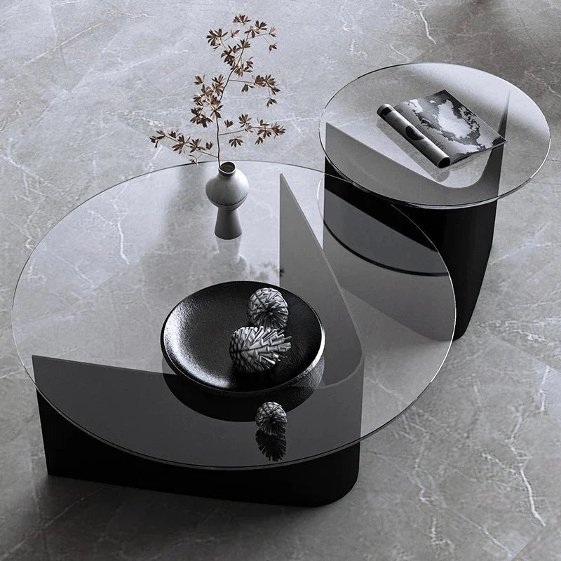 BT45 Glass V-Leg Coffee Table Set