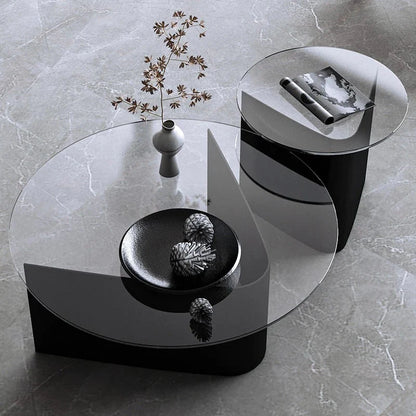 BT45 Glass V-Leg Coffee Table Set