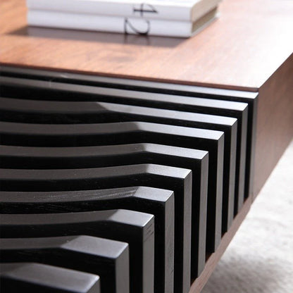 BT65 Square Wooden Coffee Table with 4 Storage Drawers