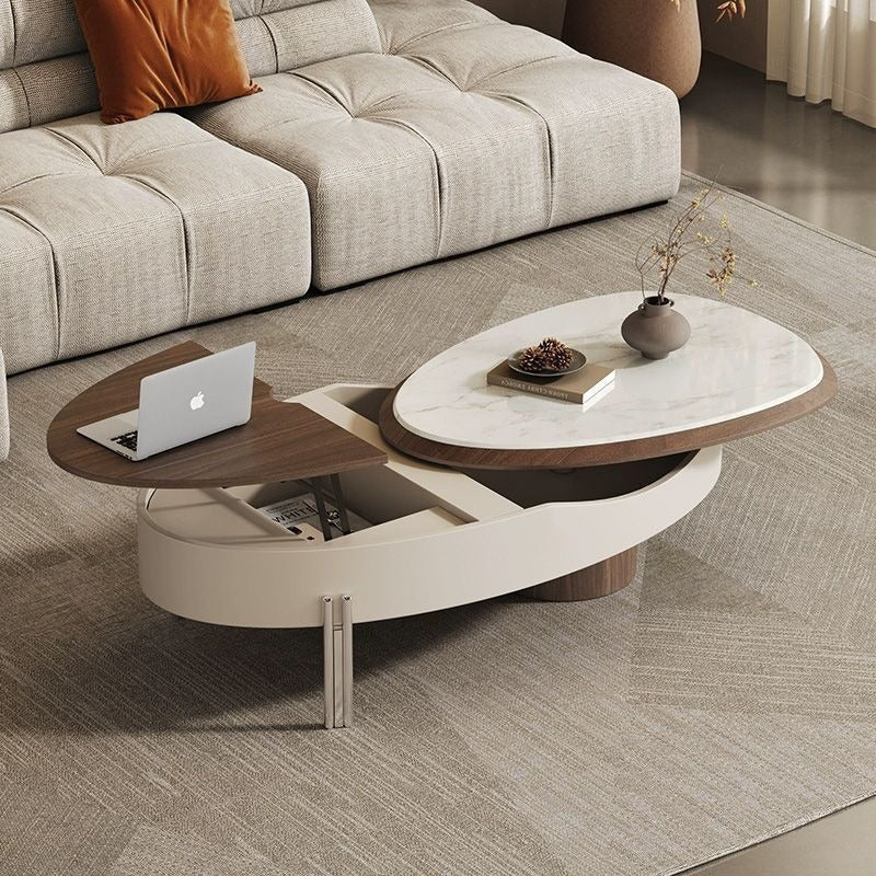 BT77 Smart Coffee Table: Adjustable Height, Extendable, 360-Degree Rotation