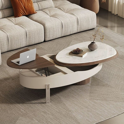 BT77 Smart Coffee Table: Adjustable Height, Extendable, 360-Degree Rotation