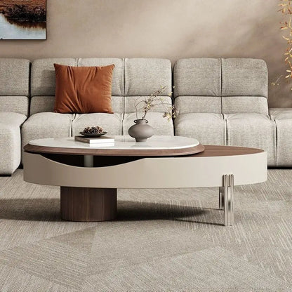 BT77 Smart Coffee Table: Adjustable Height, Extendable, 360-Degree Rotation