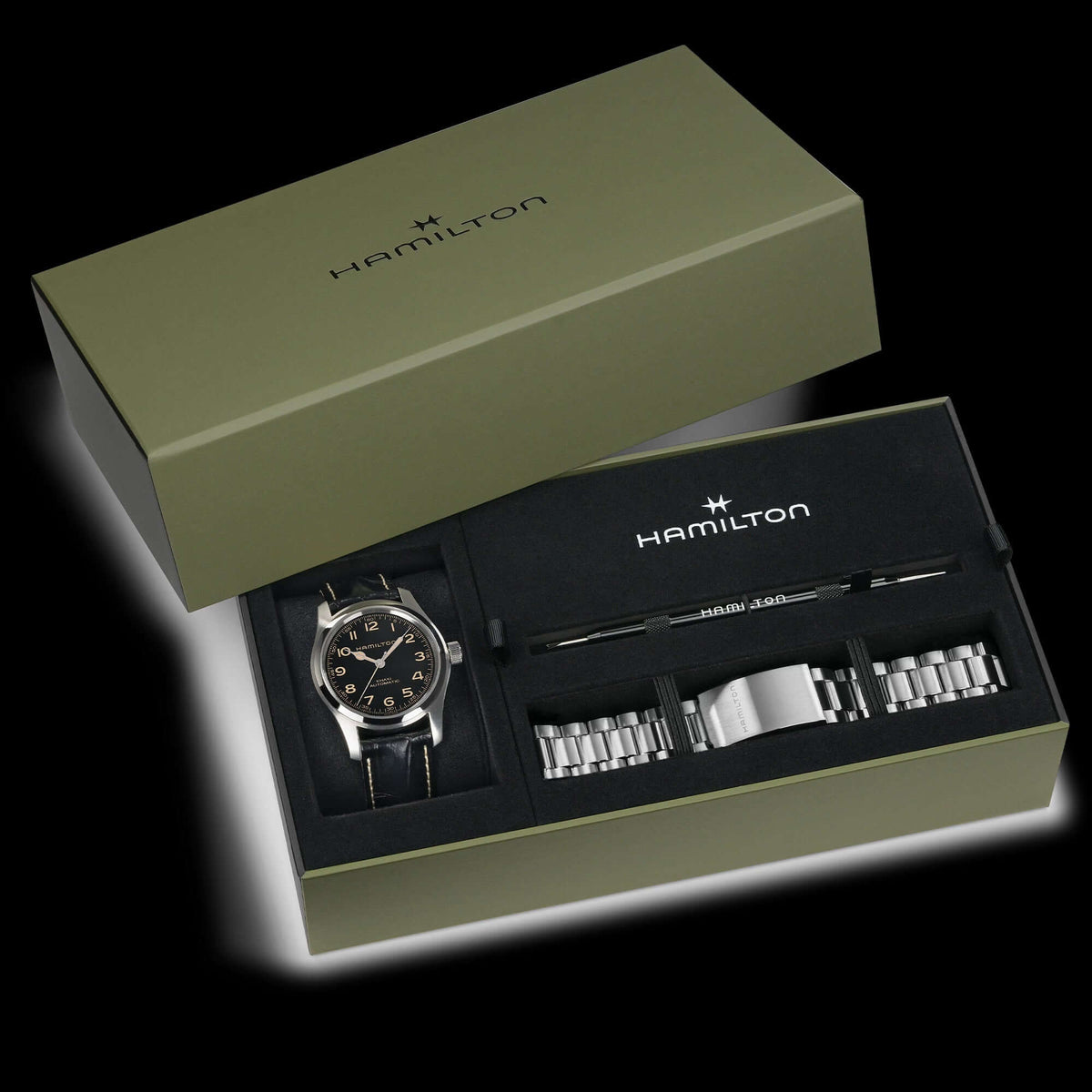 Hamilton Khaki Field Murph Bracelet Bundle Automatic 42mm Watch H70605732