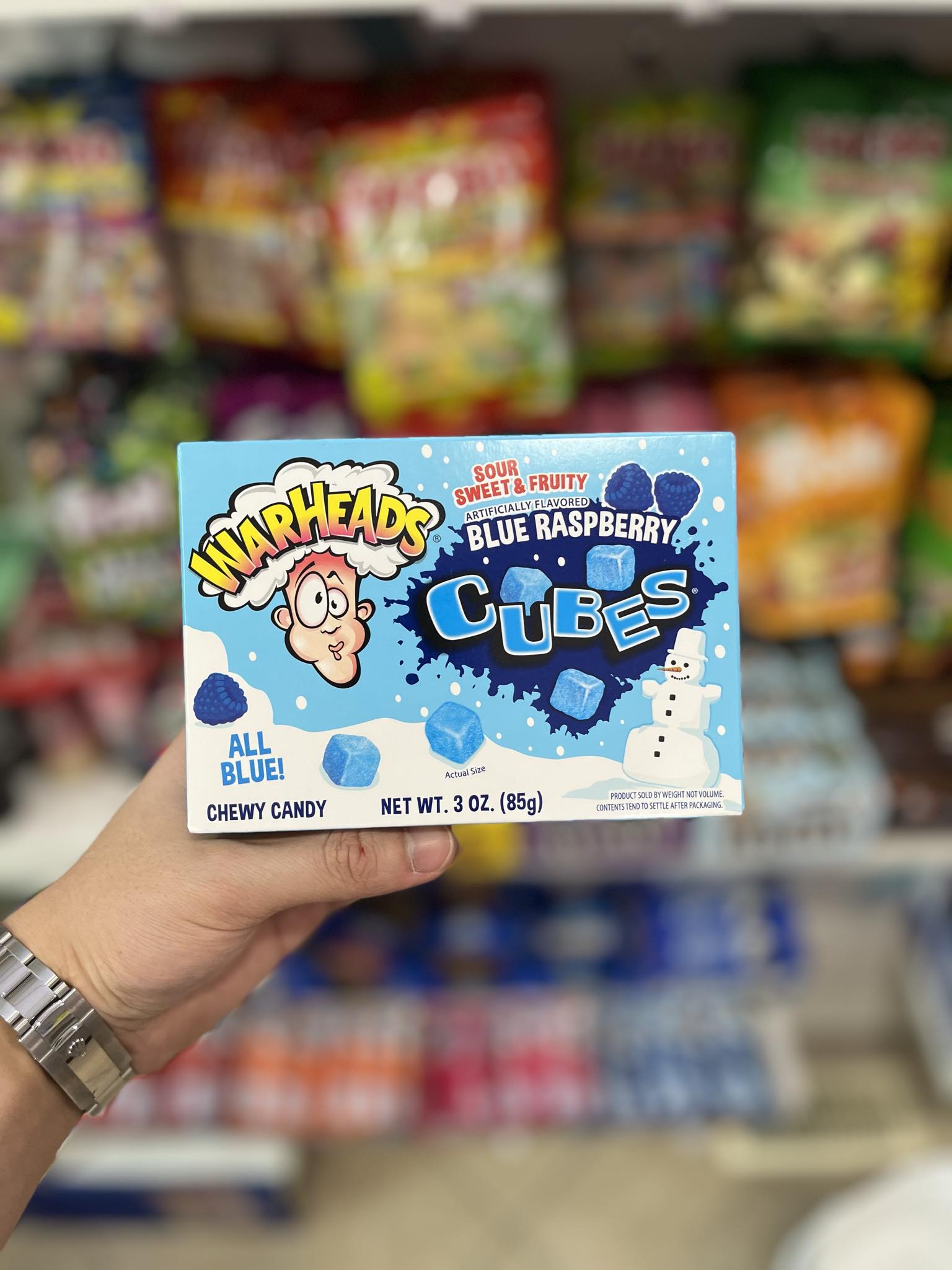 (USA) WARHEADS BLUE RASPBERRY CUBES - 85G – Nicole's Royal Eagles