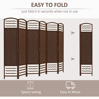 4 Panel Folding Room Divider, Portable Privacy Screen, Wave Fiber Room Partition for Home Office, Black