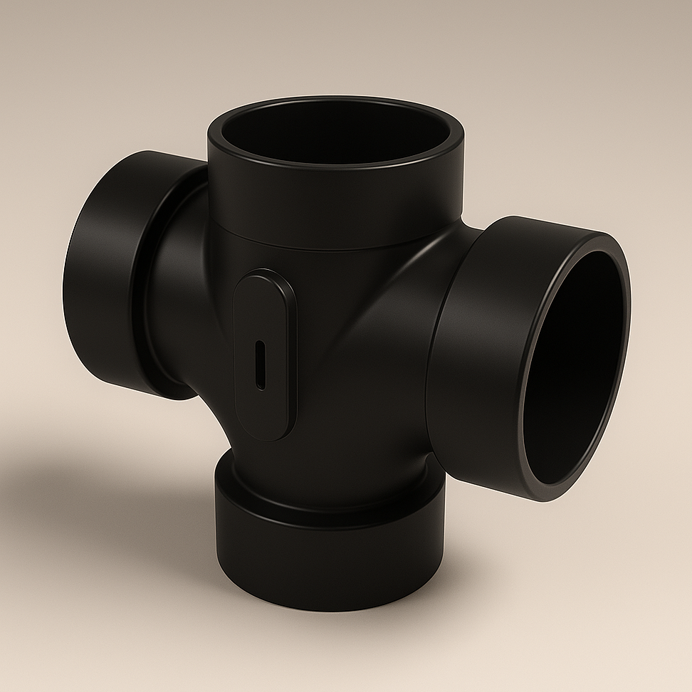 LESSO ABS Double Sanitary Tee — All-Hub DWV | 1-1/2″