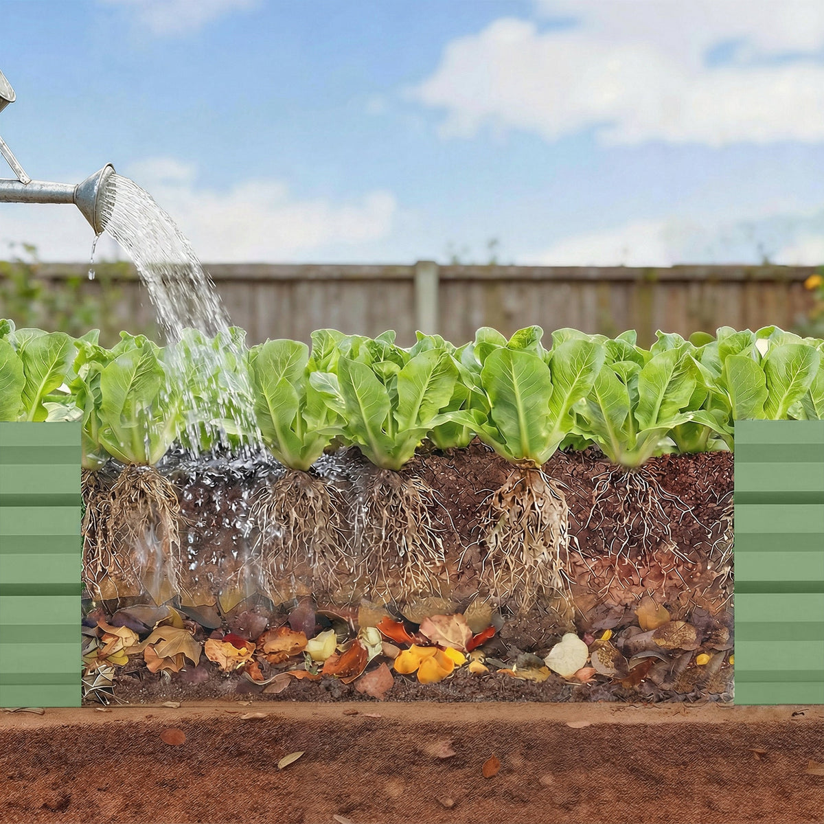 8'x2'x1' Galvanized Raised Bed, Large Elevated Planter Box for Growing Flowers, Herbs and Vegetables, Dark Grey