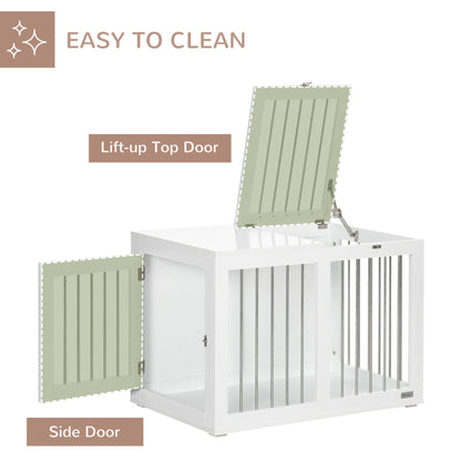 31.5" Dog Crate Furniture with Double Doors, for Medium Dogs, Grey