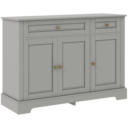 Modern Sideboard Cabinet, Buffet Cabinet with 2 Drawers and Adjustable Shelves, Buffets Tables for Dining Room, Black