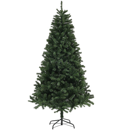 6ft Artificial Christmas Trees with Auto Open and Steel Base, Green