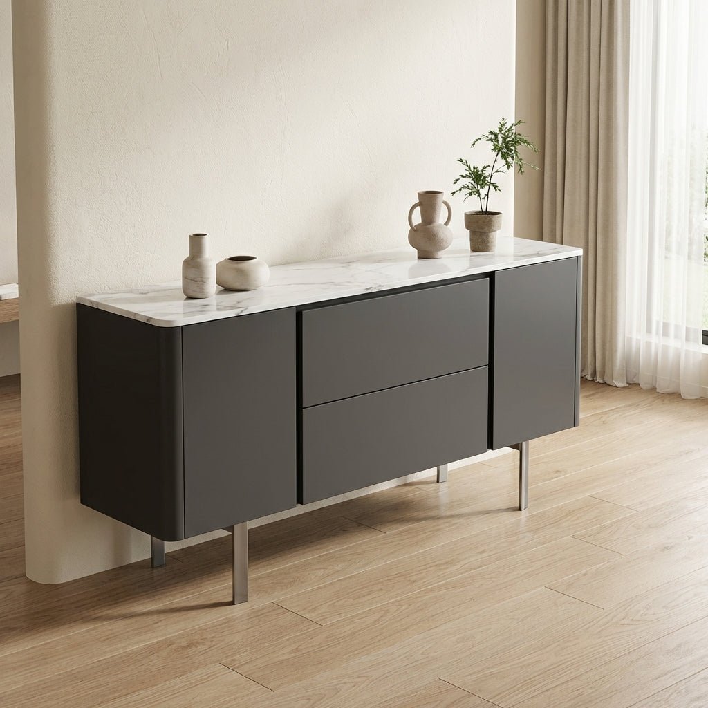 Calacatta Marble Top Credenza