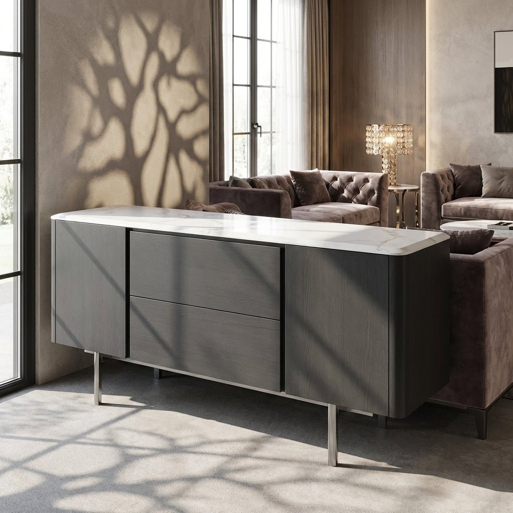 Calacatta Marble Top Credenza
