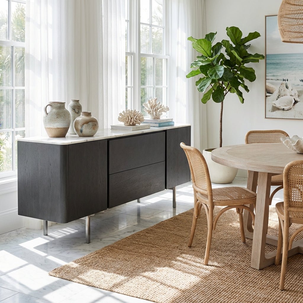 Calacatta Marble Top Credenza