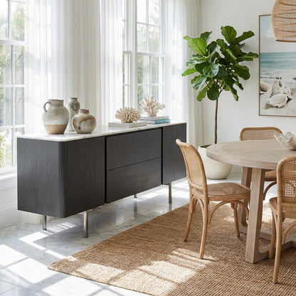 Calacatta Marble Top Credenza