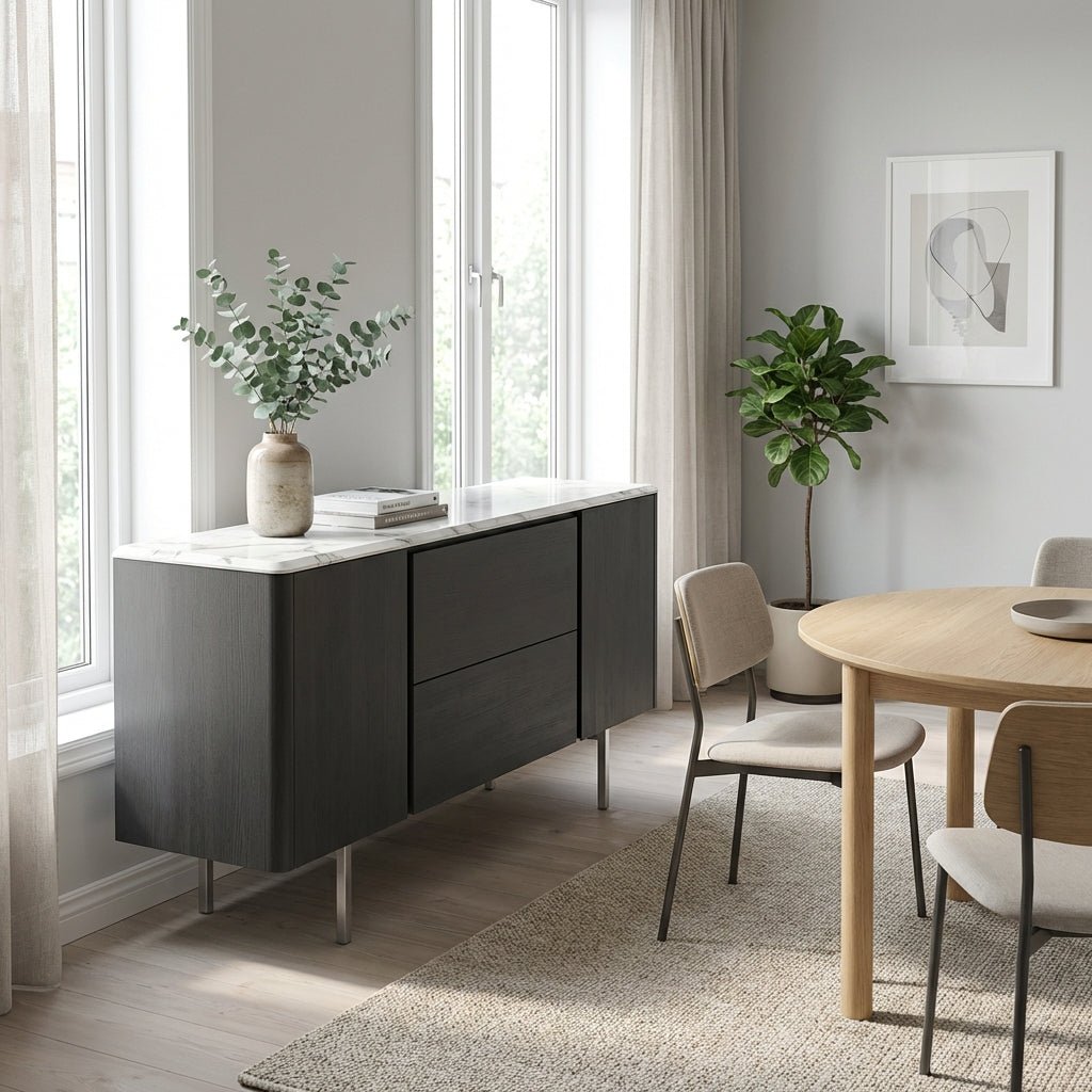 Calacatta Marble Top Credenza