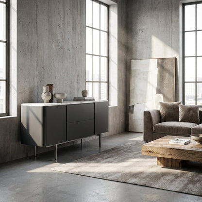 Calacatta Marble Top Credenza