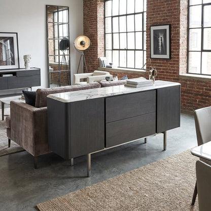 Calacatta Marble Top Credenza