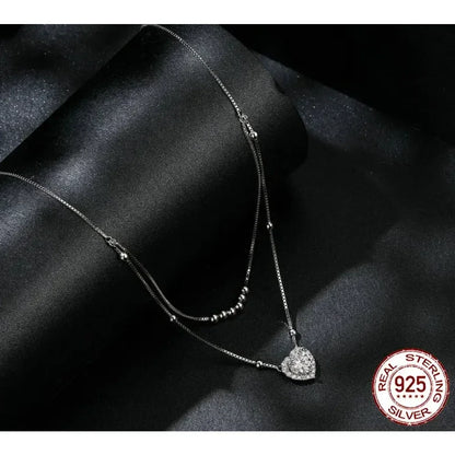 Capture Her Heart With Dazzling Brilliance: 1Ct Moissanite Heart Necklace