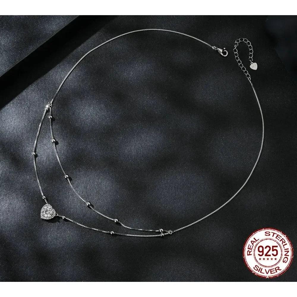 Capture Her Heart With Dazzling Brilliance: 1Ct Moissanite Heart Necklace