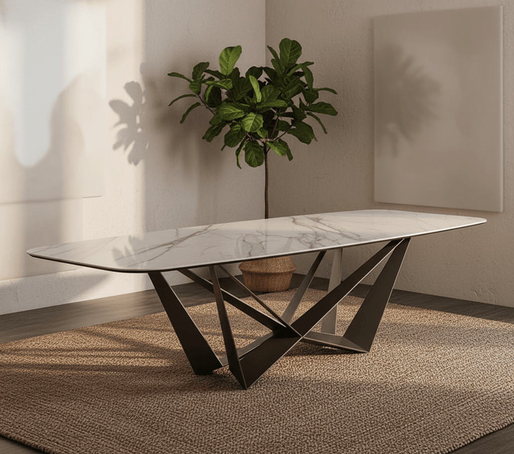 Carrara Marble Top Dining Table