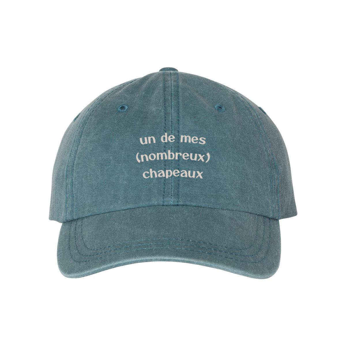Casquette "un de mes nombreux chapeaux" brodée