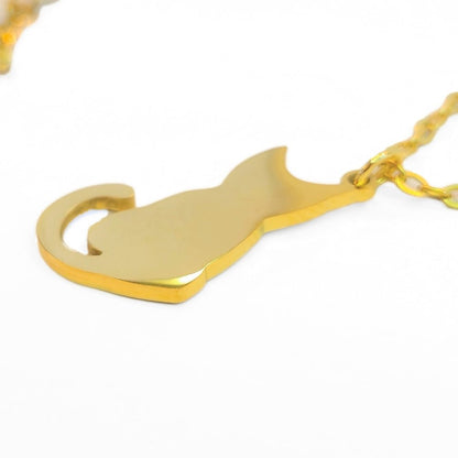 Cat Silhouette Necklace (Gold) - Products Added