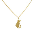 Cat Silhouette Necklace (Gold) - Products Added