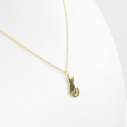 Cat Silhouette Necklace (Gold) - Products Added