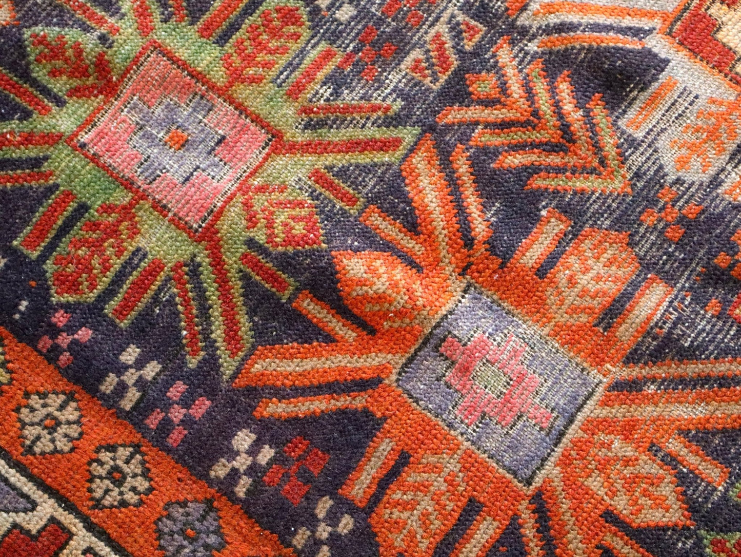 Caucasian Kazak Runner Rug | 3' 11" x 8' 10"