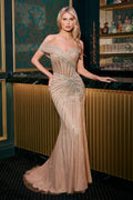 Tulle with crystal beaded details