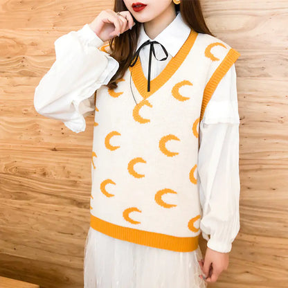 Vintage Knitted Sweater Vest for Women (Autumn/Winter)